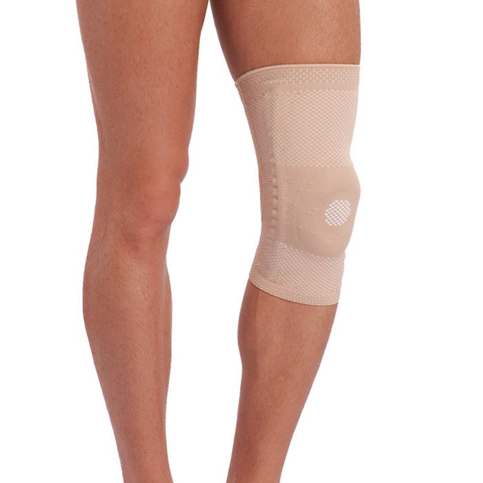 Бандаж на коленный сустав Тривес с ребрами жесткости и силиконовым кольцом T-8503