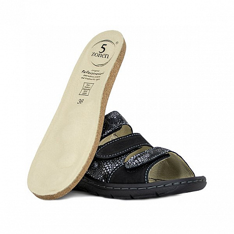 Сабо ортопедические Ортобум женские 20057-02 ярко-черные. Изображение 5 из 7